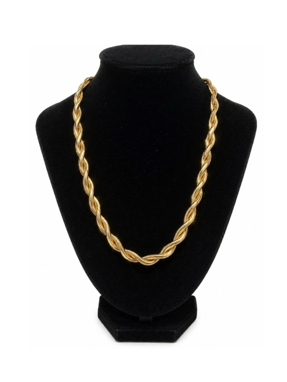Plunder Classic Twisted Rope Gold-Tone Necklace - New